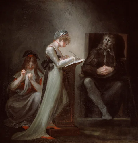 Milton Dictating to His Daughter by Henry Fuseli, painting, 1793