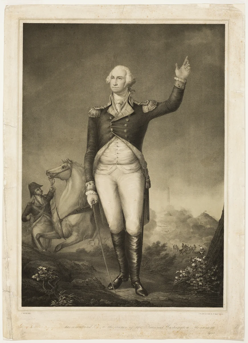 Washington Monument by August Hoen, print, 1846