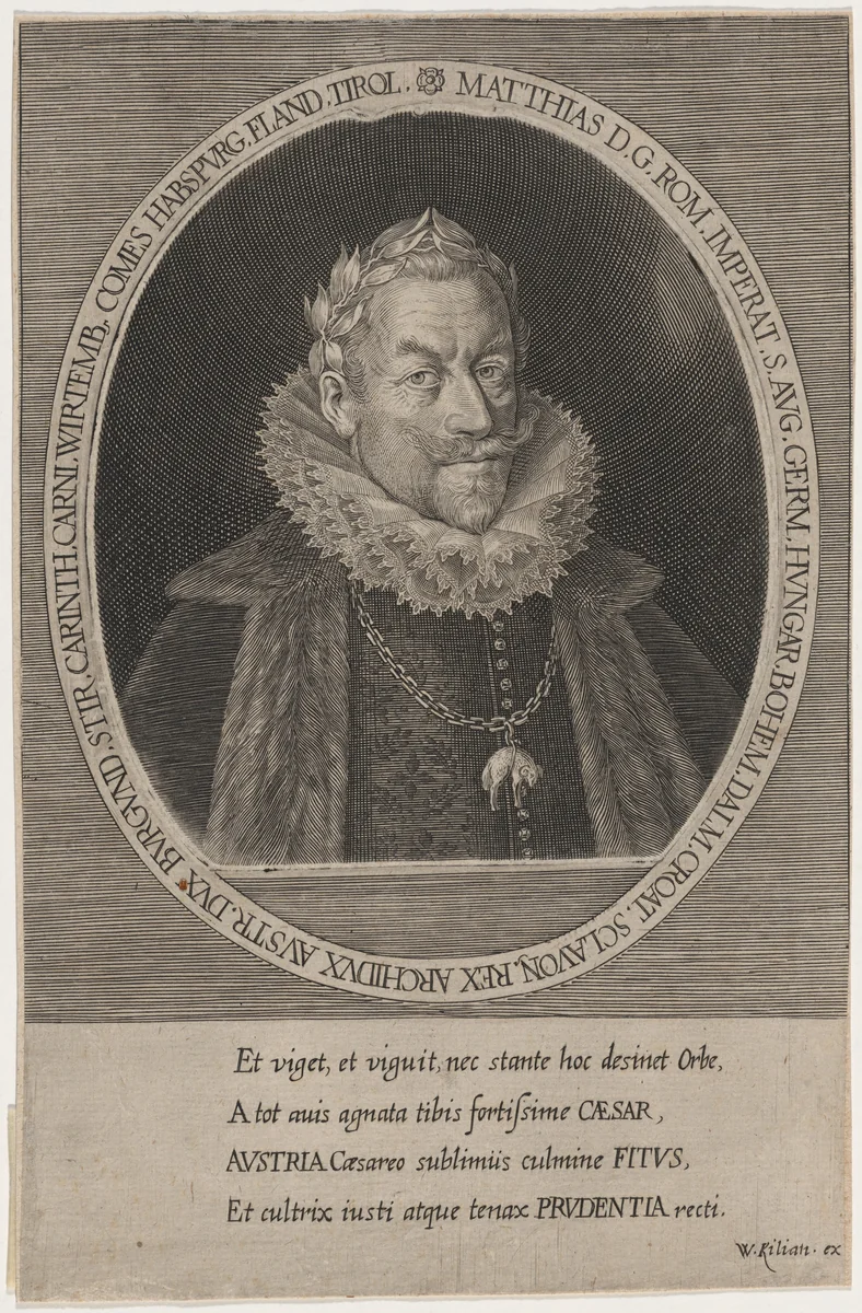 Emperor Matthias by Wolfgang Philipp Kilian, print, 1654-1732