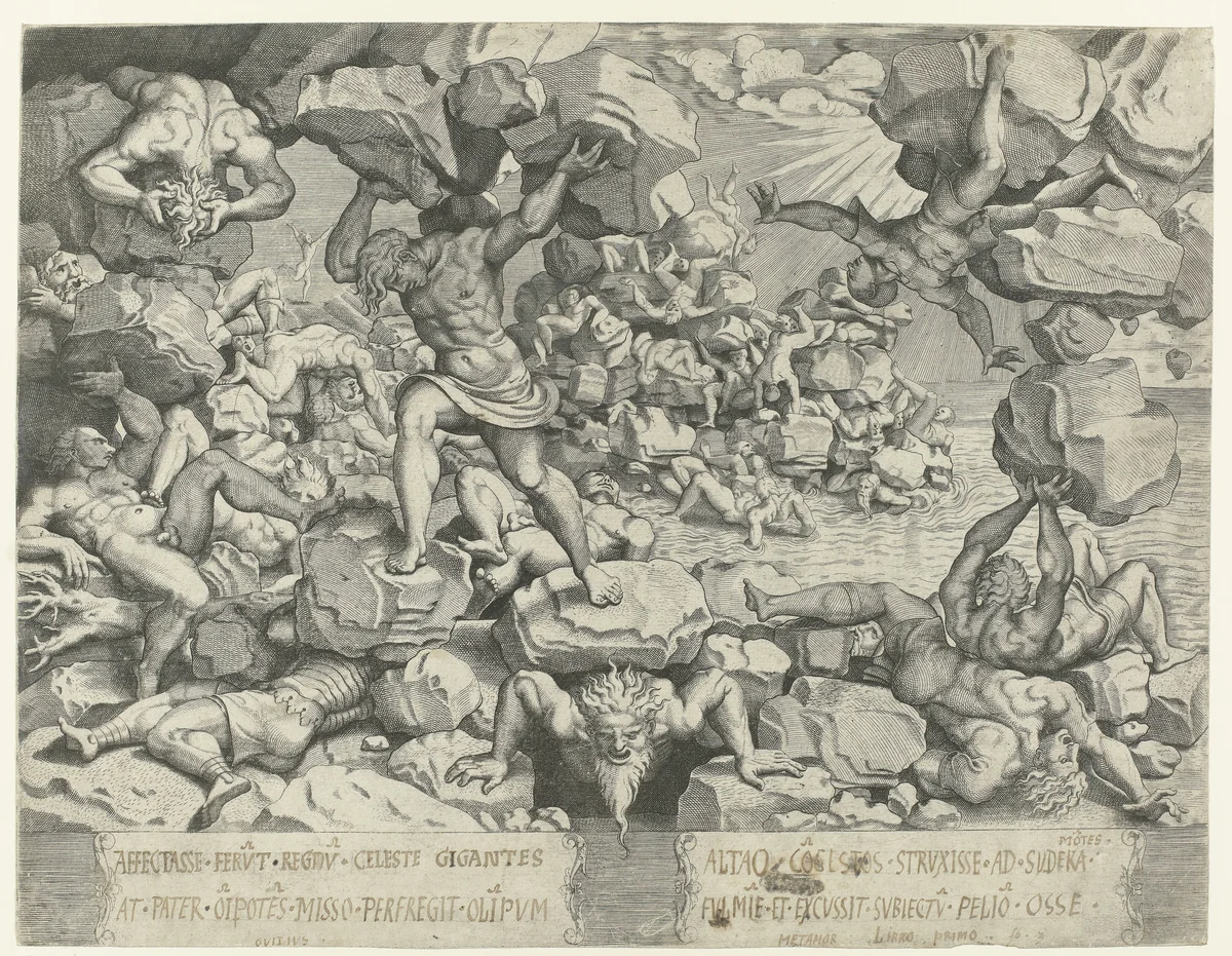 Val der giganten by Unknown, print, 1537-1555