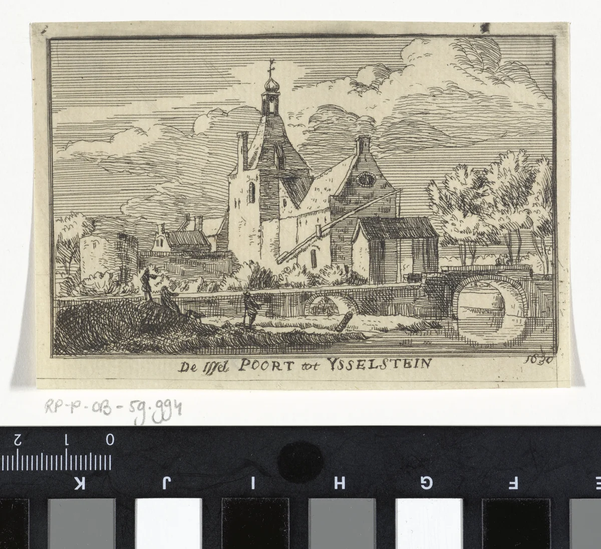 IJsselpoort bij IJsselstein by Jan Stolker, print, 1734-1785