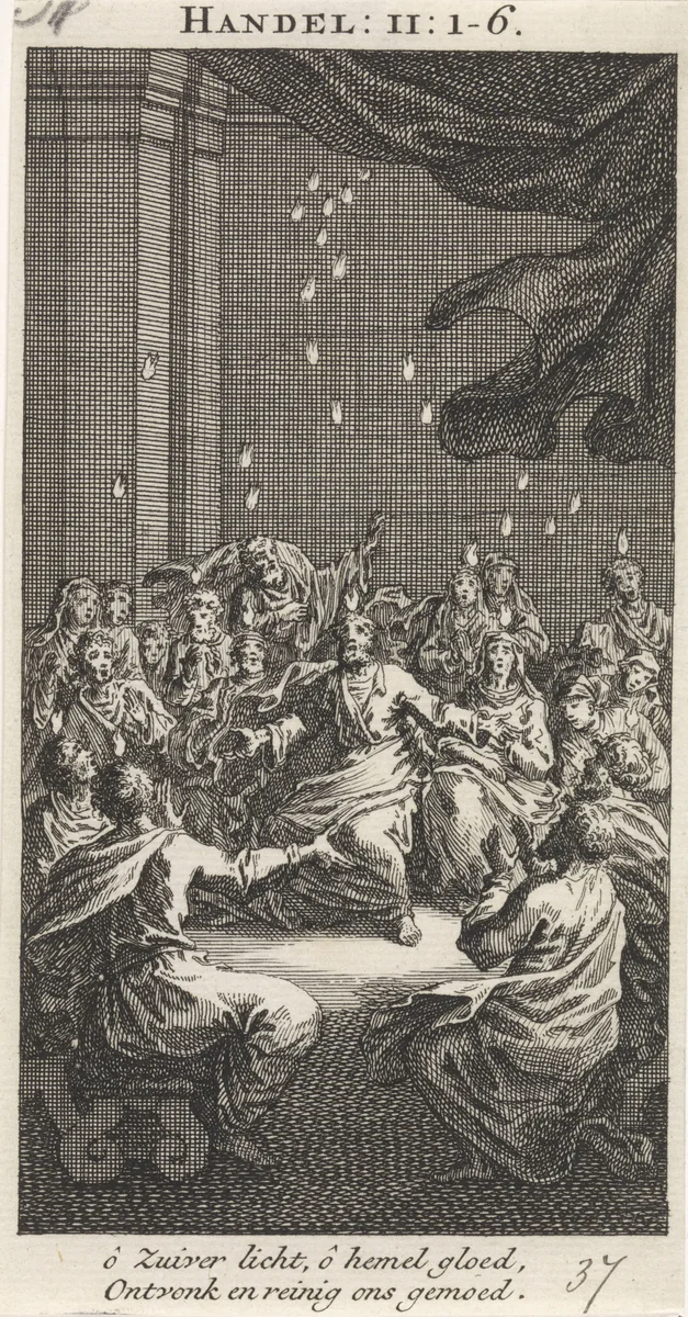 Uitstorting van de Heilige Geest by anonymous, print, 1712