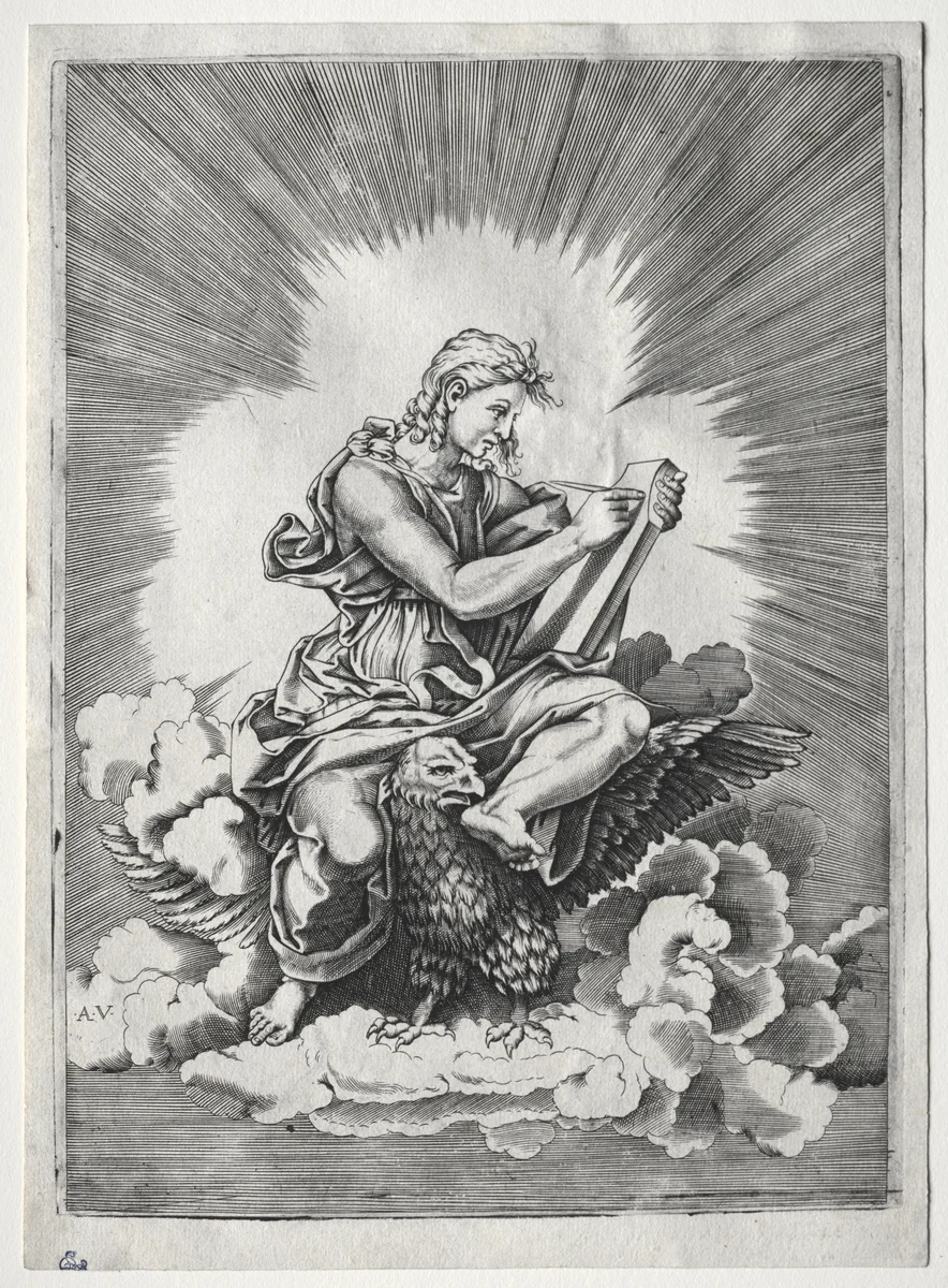 The Four Evangelists: St. John by Unknown, print, 1513-1523