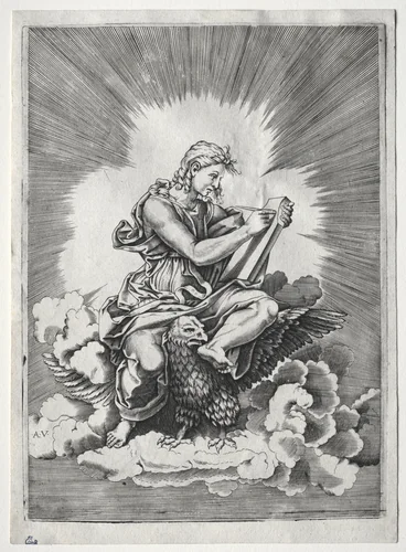The Four Evangelists: St. John by Unknown, print, 1513-1523