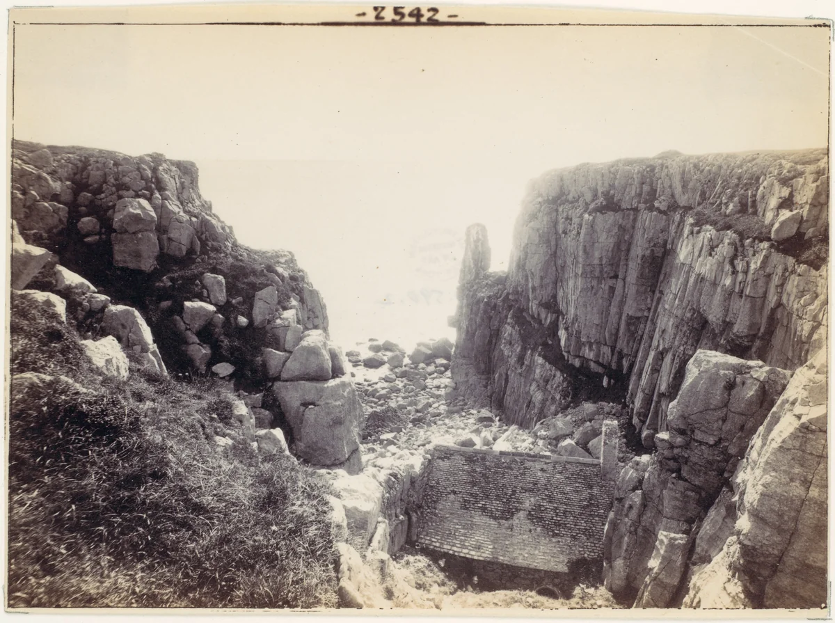 [Rocky Inlet with Seascape] by Francis Bedford, photograph, 1870-1879