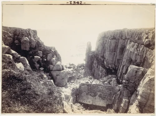 [Rocky Inlet with Seascape] by Francis Bedford, photograph, 1870-1879