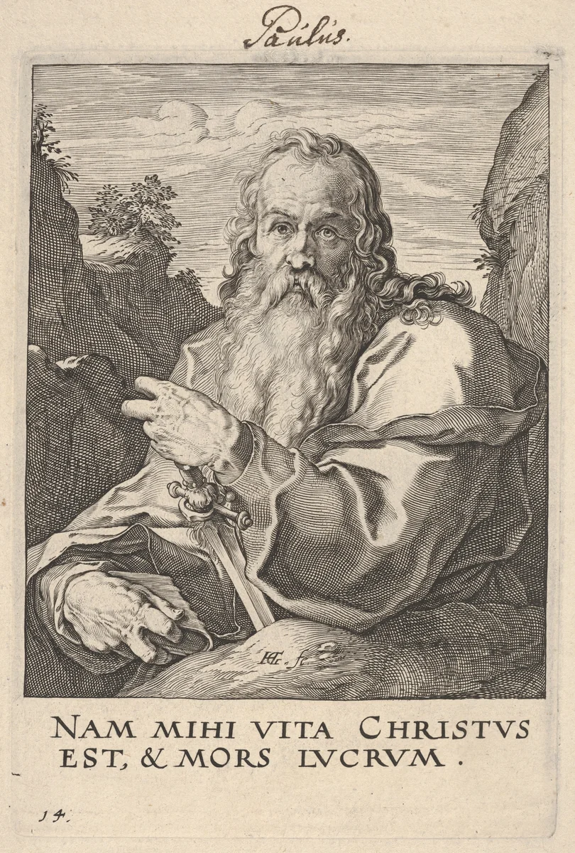 St. Paul, from "Christ, the Apostles and St. Paul with the Creed" by Hendrick Goltzius, print, 1584-1594