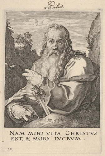 St. Paul, from "Christ, the Apostles and St. Paul with the Creed" by Hendrick Goltzius, print, 1584-1594