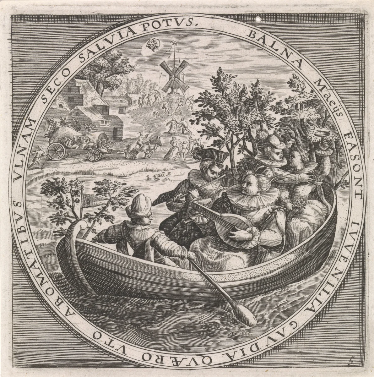 Mei: musicerend gezelschap by anonymous, print, 1574-1687