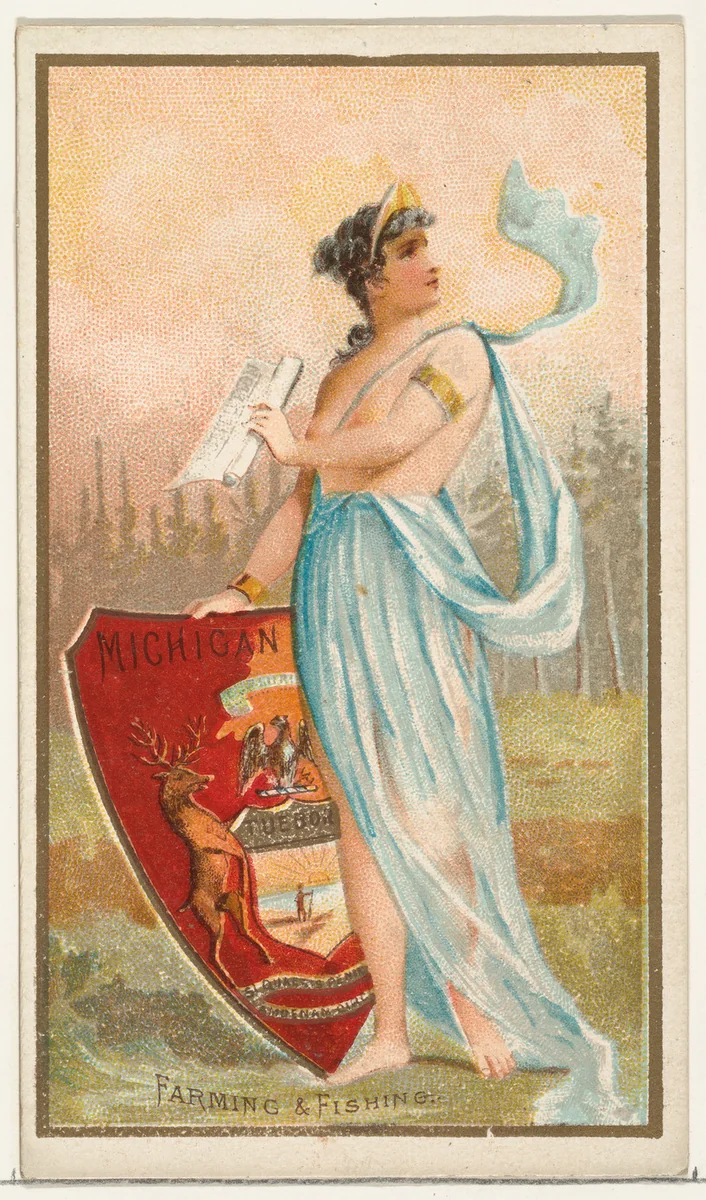 Michigan, from the Industries of States series (N117) issued by Duke Sons & Co. to promote Honest Long Cut Tobacco by W. Duke, Sons & Co., print, 1889