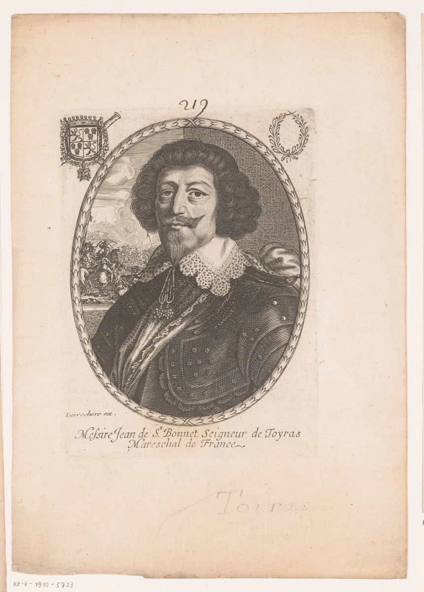 Portret van Jean de Saint-Bonnet by anonymous, print, 1630-1668