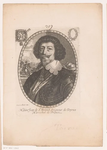 Portret van Jean de Saint-Bonnet by anonymous, print, 1630-1668