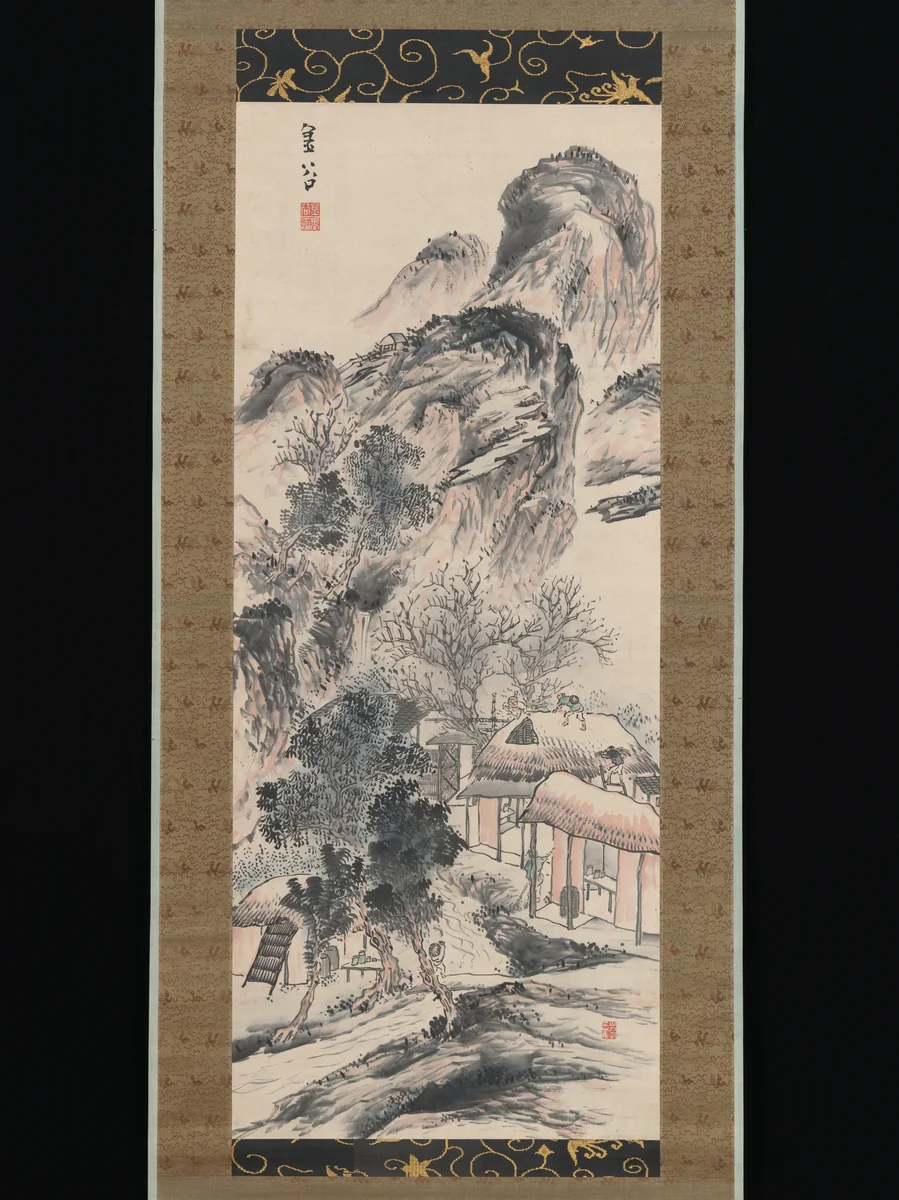 Spring Cleaning by Yokoi Kinkoku (横井金谷), painting, 1767-1833