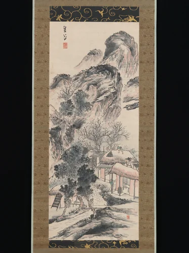 Spring Cleaning by Yokoi Kinkoku (横井金谷), painting, 1767-1833