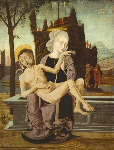 Pietà by Cosimo Tura, painting, 1470-1480