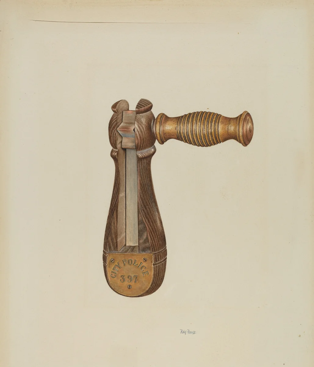 Police Rattle by Ray Price, index of american design, 1938