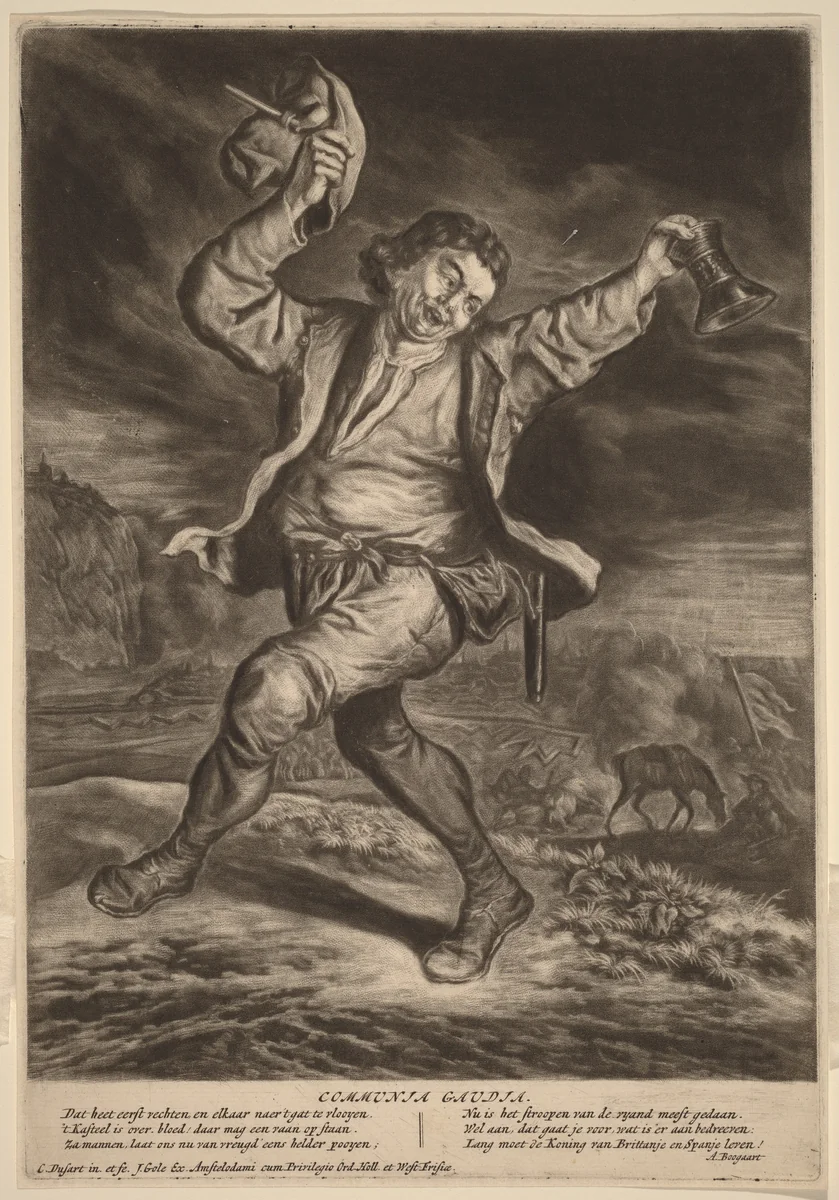 The Happy Patriot by Cornelis Dusart, print, 1695