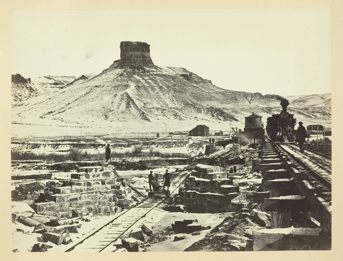 Citadel Rock, Green River Valley by Andrew J. Russell, photograph, 1868-1869