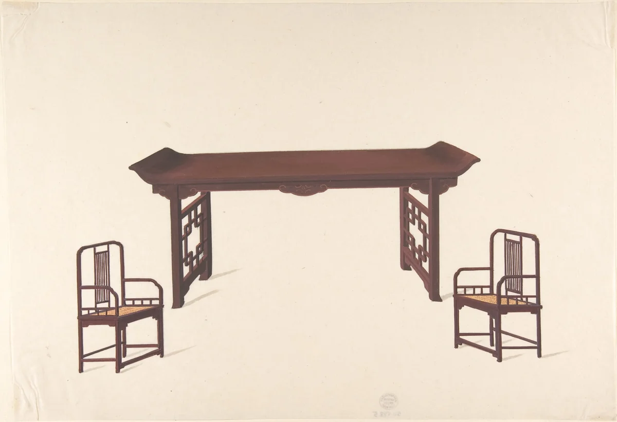 Design for Export Furniture by anonymous, drawing, 1795-1805