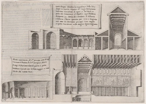 Plate 5, from "Trattato delle Piante & Immagini de Sacri Edifizi di Terra Santa" (Treatise of the Plans & Images of the Sacred Buildings of the Holy Land) by Jacques Callot, print, 1620