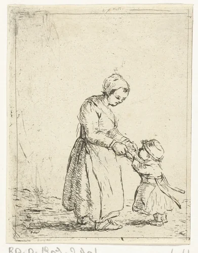 Eerste stapjes van een kind by Christina Chalon, print, 1758-1808