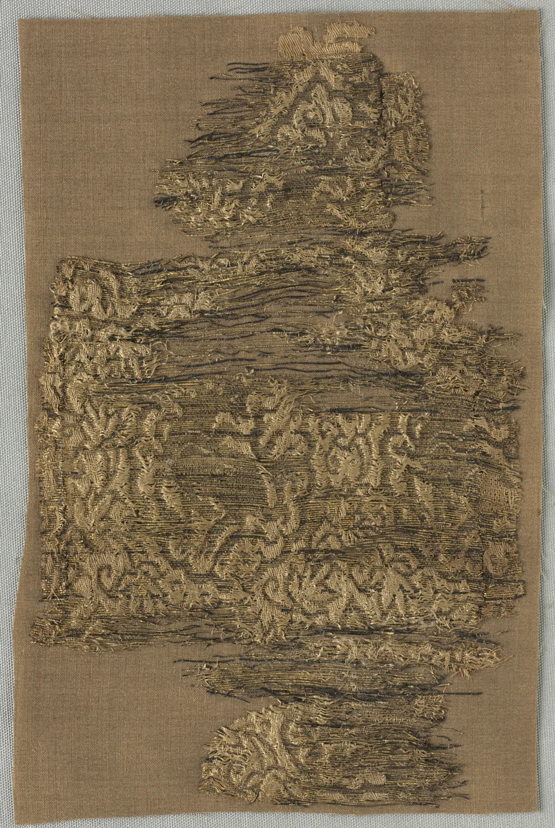 Fragment (Xilins in Bulb Palmettes) by Unknown, textile, 1200-1399