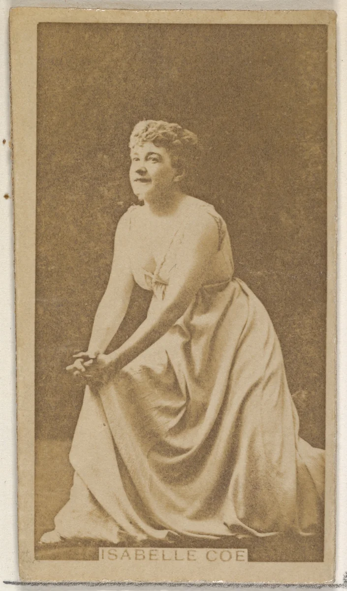 Isabelle Coe, from the Actors and Actresses series (N45, Type 8) for Virginia Brights Cigarettes by Allen & Ginter, photograph, 1885-1891
