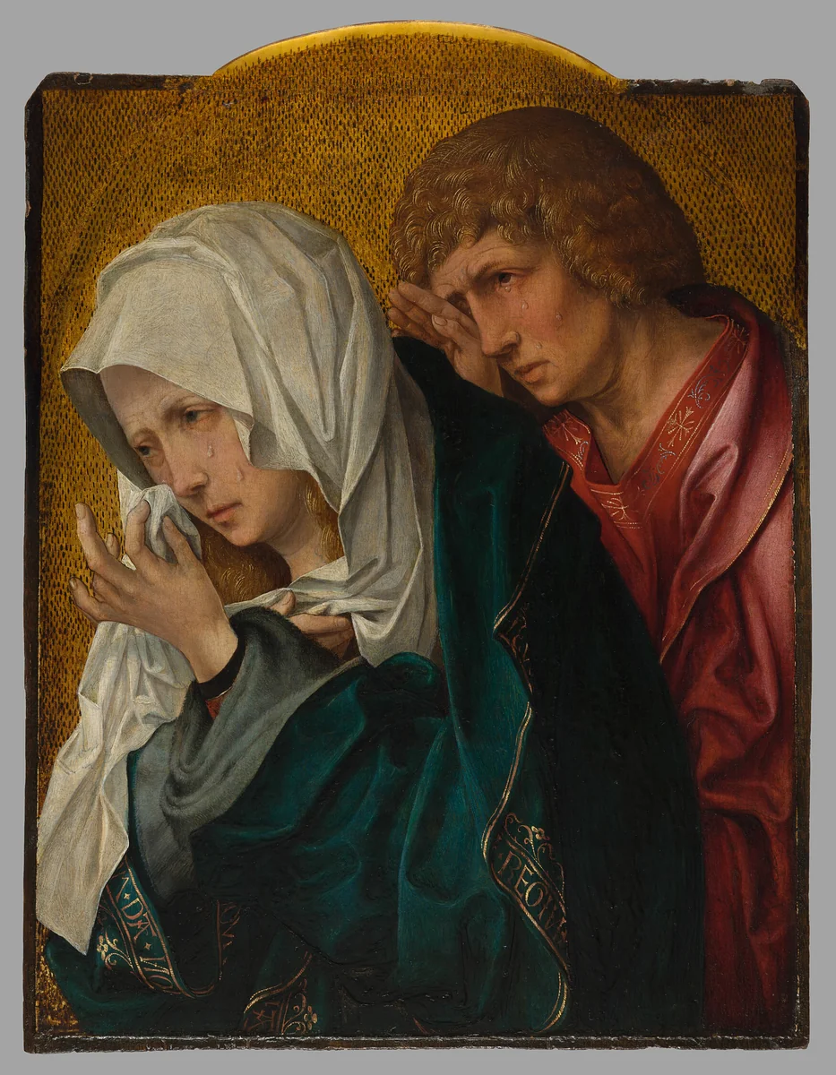 The Virgin and Saint John the Evangelist by Jacob Cornelisz van Oostsanen, painting, 1510-1530