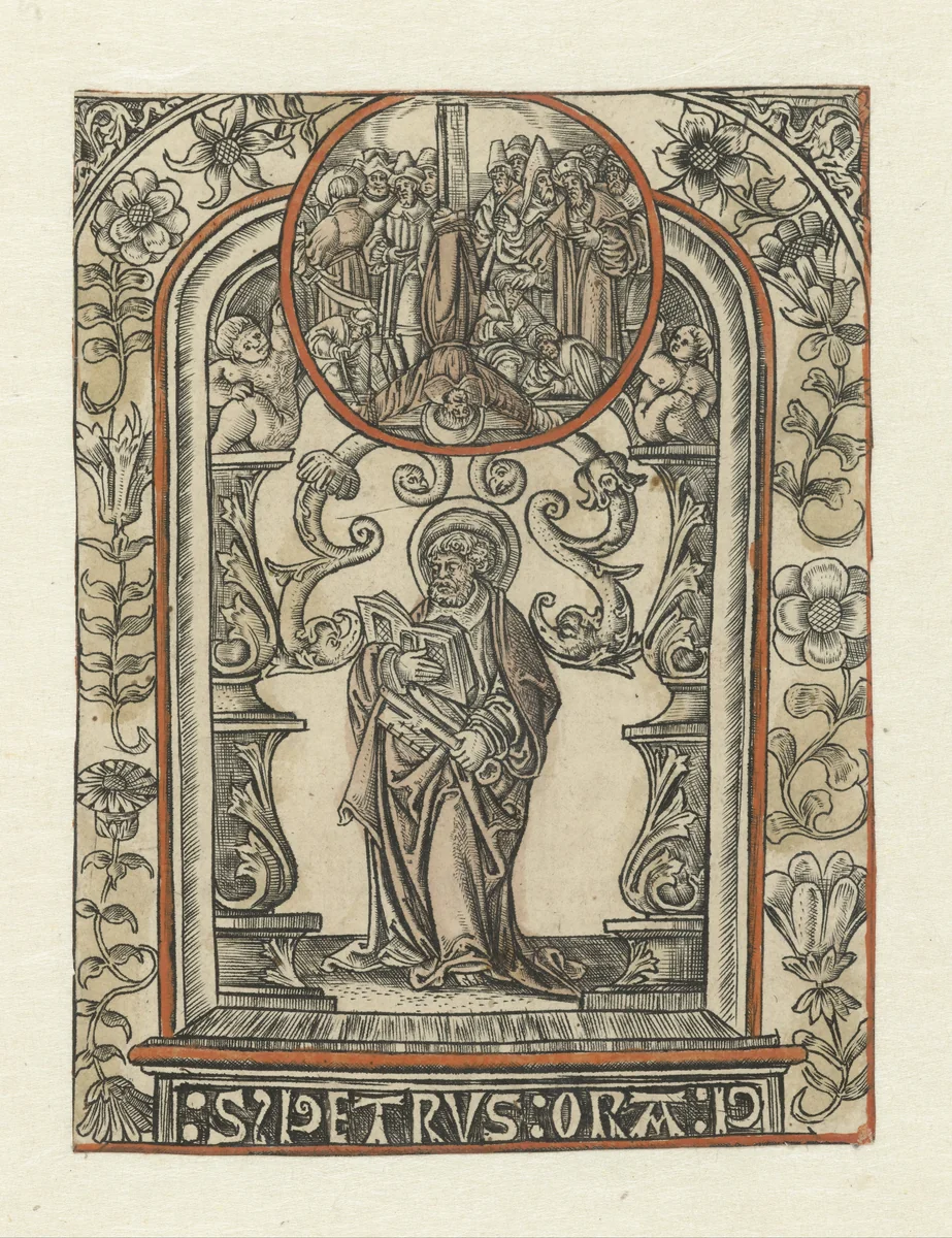 De apostel Petrus en zijn martelaarschap by Unknown, print, 1510-1530