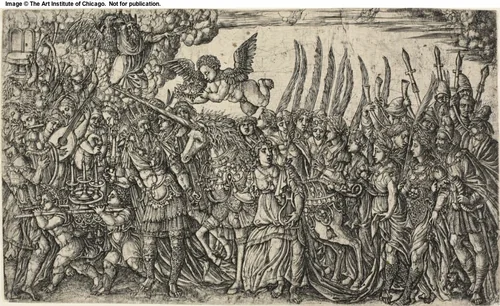 Triumph of the Unicorn by Jean Duvet, print, 1540-1550