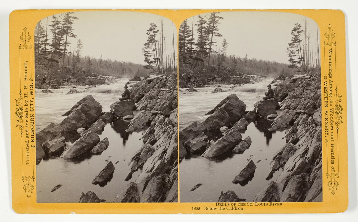 Below the Caldron, No. 1809 from the series "Dells of the St. Louis River" by Henry Hamilton Bennett, photograph, 1889