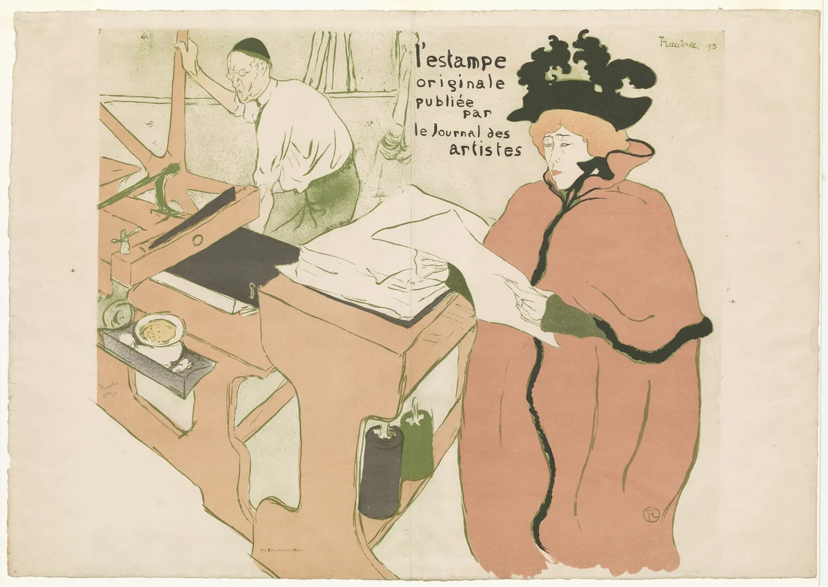 Cover for L'Estampe originale by Henri de Toulouse-Lautrec, print, 1893