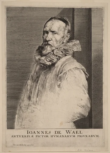 Jan de Wael by Anthony van Dyck, print, 1626-1641