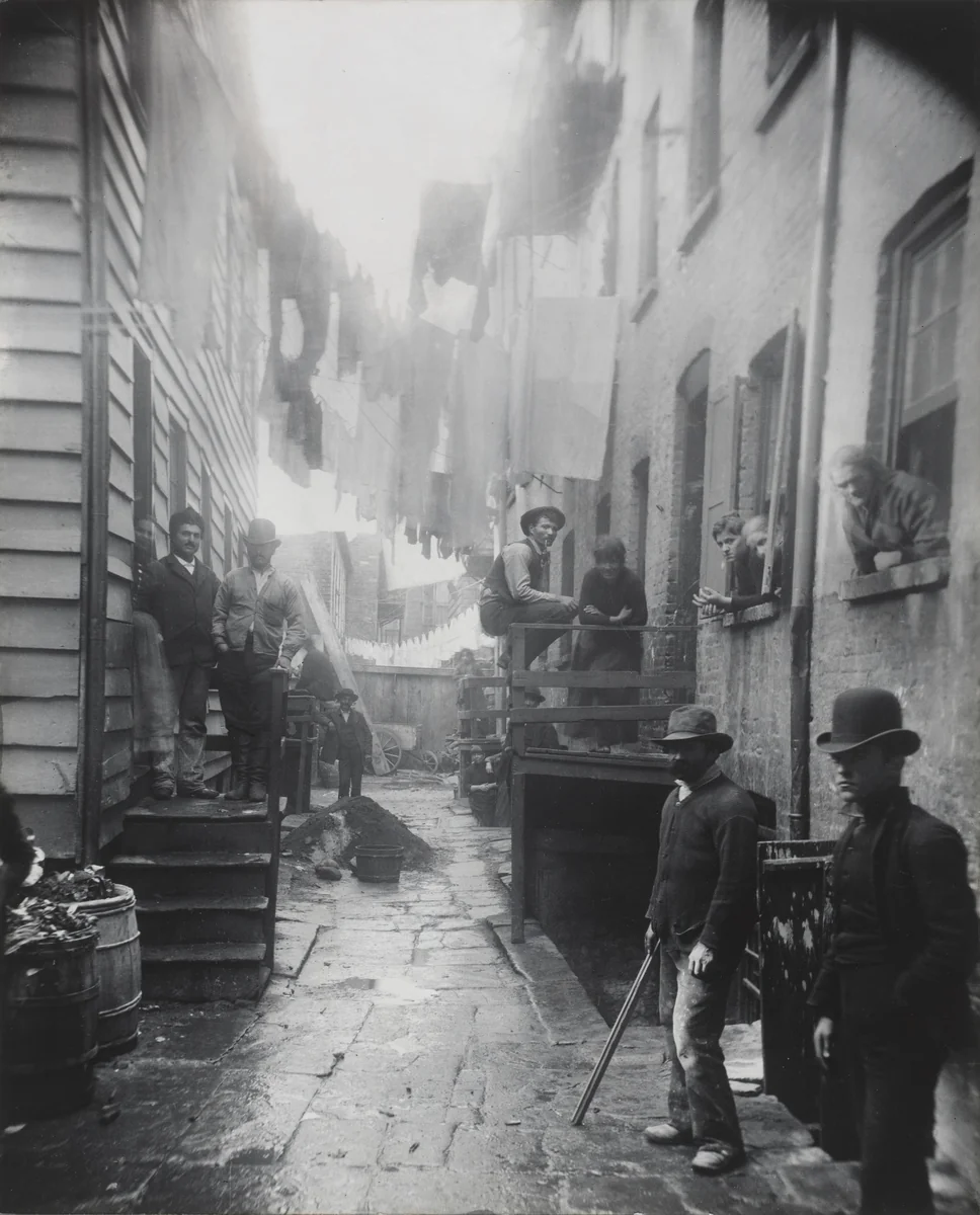 Bandits' Roost, 59 1/2 Mulberry Street by Jacob August Riis, photograph, 1888