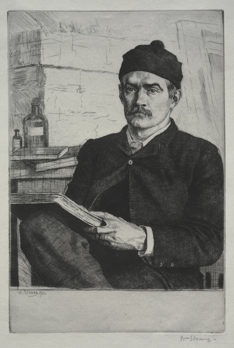Self-Portrait by William Strang, print, 1890