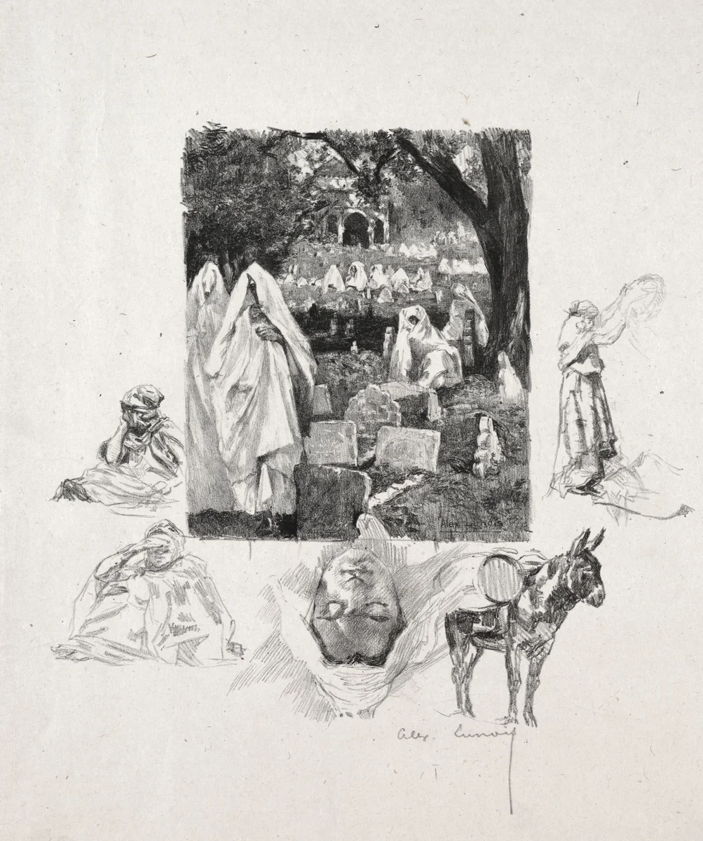 Moroccan Sketches by Alexandre Lunois, print, 1888-1914