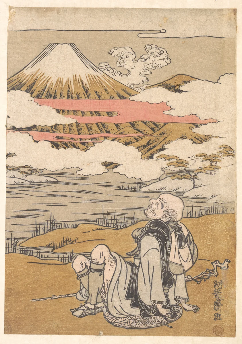 Fuji-mi Saigyo by Isoda Koryūsai, print, 1735-1790