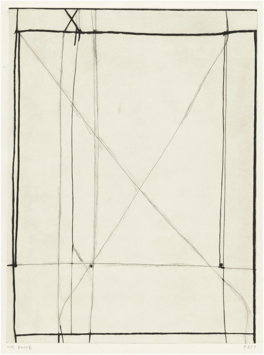 #1 from Nine Drypoints and Etchings by Richard Diebenkorn, portfolio, 1977