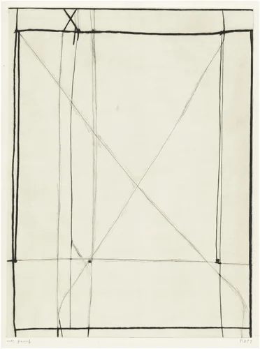 #1 from Nine Drypoints and Etchings by Richard Diebenkorn, portfolio, 1977