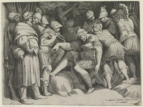 Gewonde Scipio by Unknown, print, 1501-1580