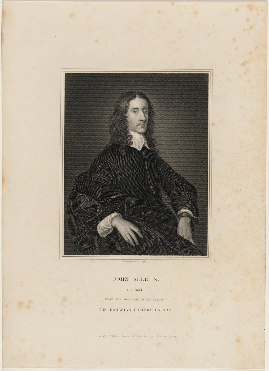 John Selden, Jurist and Antiquary by Robert Cooper
Daniel Mytens the Elder, print, 1775-1836