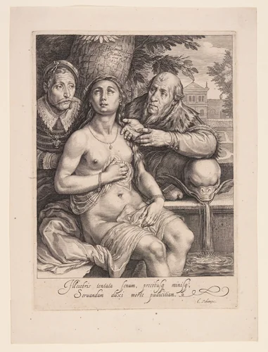 Susanna and the Elders by Jacob Matham, print, 1599