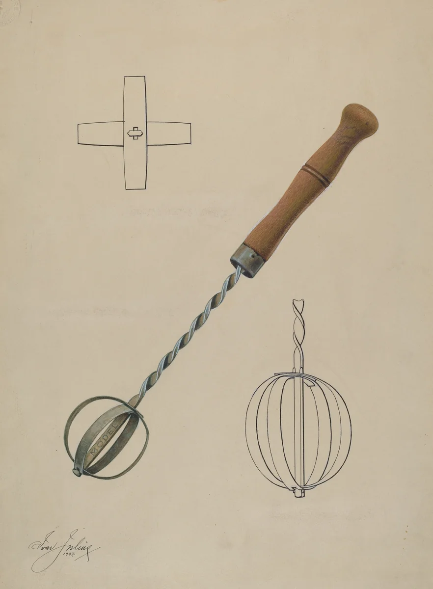 Egg Beater by Ivar Julius, index of american design, 1937