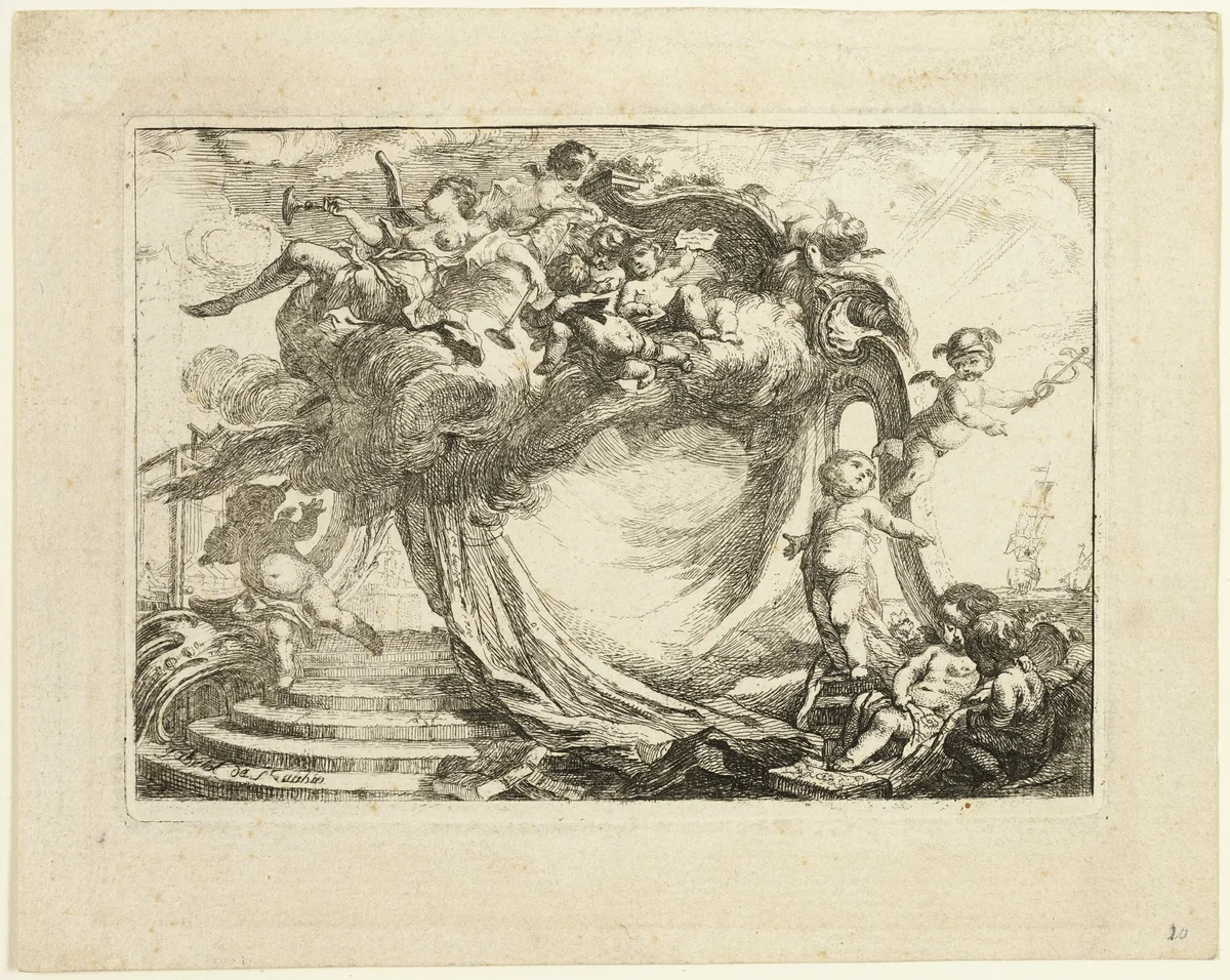 Vignette for an Address by Gabriel Jacques de Saint-Aubin, print, 1752