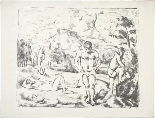 The Bathers, large plate (Les baigneurs, grand planche) by Paul Cézanne, print, 1899