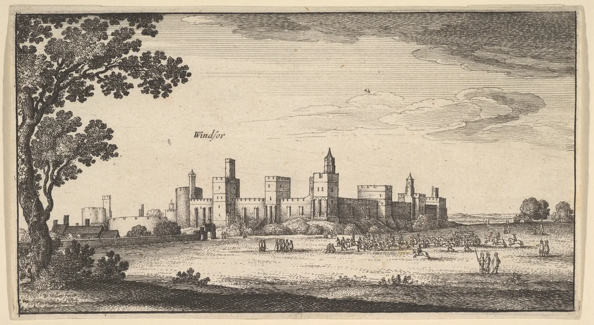 Windsor Castle by Wenceslaus Hollar, print, 1644