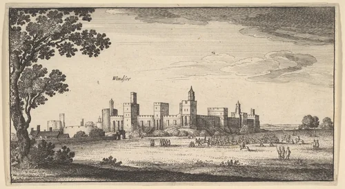 Windsor Castle by Wenceslaus Hollar, print, 1644