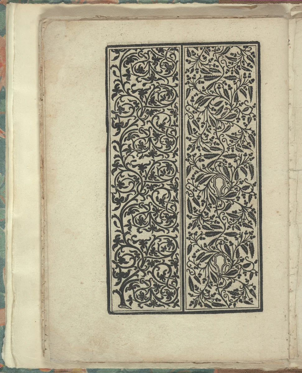 Opera Nova Universali intitulata Corona di racammi, page 31 (verso) by Giovanni Andrea Vavassore, book, 1530