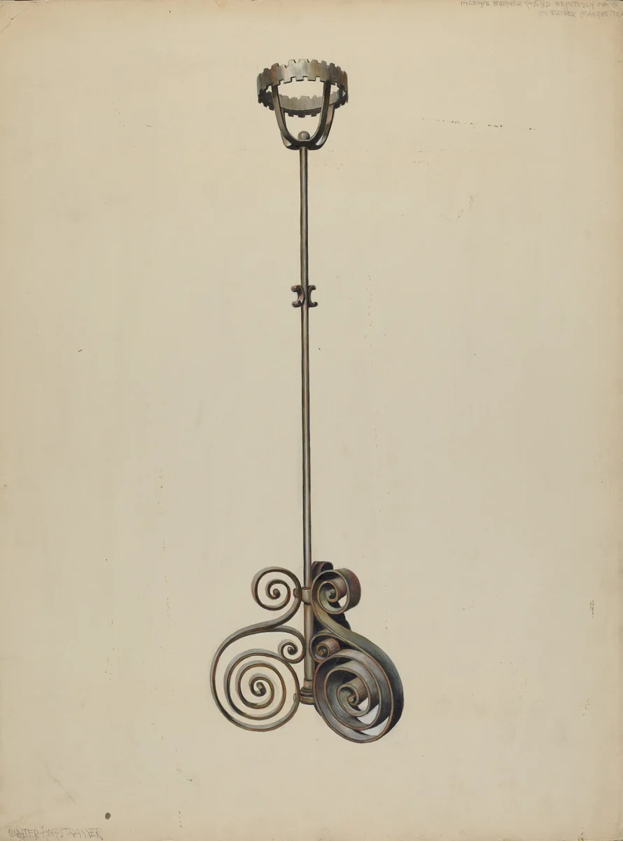 Stand for Incense Burner by Walter Hochstrasser, index of american design, 1938