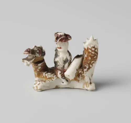 Miniature image of a European man on a dragon by anonymous, other, 1700-1724